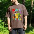 Dad Of The Three Rex 3Rd Birthday Boy Dinosaur T-Rex Men's Comfort Colors T-Shirt Espresso