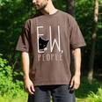 Ew People Cat Introvert Anti-Social Men's Comfort Colors T-Shirt Espresso