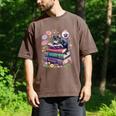Fantasy Drama Tragedy Cute Cat Book Lover Readers Librarians Men's Comfort Colors T-Shirt Espresso