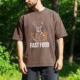 Fast Food Deer Hunting Hunter Dad Tail Buck Men's Comfort Colors T-Shirt Espresso