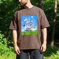 Frutiger Aero Aesthetic Tech Cherry Blossom Fishes Bubbles Raglan Baseball Tee Men's Comfort Colors T-Shirt Espresso