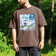 Frutiger Aero Aesthetic Tech Great Wave Of Kanagawa Fishes Men's Comfort Colors T-Shirt Espresso