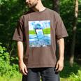 Frutiger Aero Aesthetic Tech Water Fishes Monitor Screen Men's Comfort Colors T-Shirt Espresso