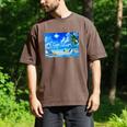 Frutiger Aero Beach Y2k Aesthetic Palm Tree Sand Ocean Men's Comfort Colors T-Shirt Espresso