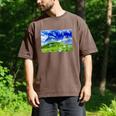 Frutiger Aero Dolphin Meadow Aesthetic Y2k 2000s Ironic Men's Comfort Colors T-Shirt Espresso