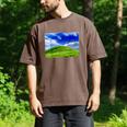 Frutiger Aero Meadow Aesthetic Y2k 2000s Ironic Nostalgic Men's Comfort Colors T-Shirt Espresso