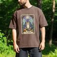 The Hermit Cat Tarot Card Introvert By Georgi Men's Comfort Colors T-Shirt Espresso