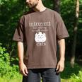 Introvert But Willing To Talk About Cats Men's Comfort Colors T-Shirt Espresso