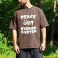 Kids Peace Out Kindergarten For Graduation Men's Comfort Colors T-Shirt Espresso
