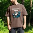 Lazy Raccoon Sarcastic Introvert Humor Japanese Animal Men's Comfort Colors T-Shirt Espresso