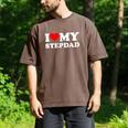 I Love My Step-Dad Heart Family Grandpa StepDad Bonus Dad Men's Comfort Colors T-Shirt Espresso