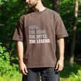 Papa Dad Legend Men Grandpa Christmas Father's Day Birthday Men's Comfort Colors T-Shirt Espresso