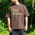 Peace Out 6th Grade Graduation Last Day Of School Men's Comfort Colors T-Shirt Espresso