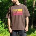 Peace Love Engineering Engineer School Graduation Retro Men's Comfort Colors T-Shirt Espresso