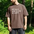 Pet Dogs Read Books Be Happy Men's Comfort Colors T-Shirt Espresso