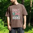 Pet Lover Easily Distracted By Dogs And Books Joke Men Men's Comfort Colors T-Shirt Espresso