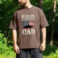 Proud Coast Guard Dad USCG American Flag T-Shirt Men's Comfort Colors T-Shirt Espresso