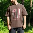 Proud New Dad New Girl Baby First Fathers Day American Flag Men's Comfort Colors T-Shirt Espresso