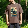 Pug Japanese Kanagawa Wave Surfing Japan Mom Dad Kids Men's Comfort Colors T-Shirt Espresso