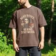 Read Books Be Kind Stay Weird Skeleton Grim Reaper Reading Men's Comfort Colors T-Shirt Espresso