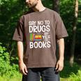 Red Ribbon Week Say No To Drugs Say Yes To Books Drug Free Men's Comfort Colors T-Shirt Espresso