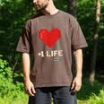 Retro Gamer 1 Life Pixel Heart – 8-Bit Gaming Nostalgia Men's Comfort Colors T-Shirt Espresso