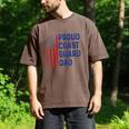 Retro Proud Coast Guard Dad Graduation Dad Usa Flag Outfit Men's Comfort Colors T-Shirt Espresso