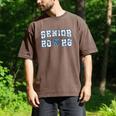 Senior 26 Graduation Class Of 2026 Bow Blue Toile Floral Men's Comfort Colors T-Shirt Espresso