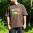 Social Battery Low Energy Antisocial Introvert Men's Comfort Colors T-Shirt Espresso