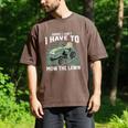 Sorry I Cant I Have To Mow The Lawn Riding Mower Dad Men's Comfort Colors T-Shirt Espresso