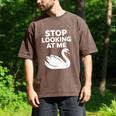 Stop Looking At Me Swan Introvert Humor Men's Comfort Colors T-Shirt Espresso Stop Looking At Me Swan Introvert Humor Men's Comfort Colors T-Shirt Espresso