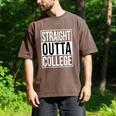 Straight Outta College Movie Parody Graduation Men's Comfort Colors T-Shirt Espresso