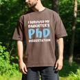 i Survived My Daughters Phd Dissertation College Graduation Men's Comfort Colors T-Shirt Espresso