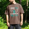 Teal In Memory Of My Aunt Ovary Ovarian Cancer Teal Ribbon Men's Comfort Colors T-Shirt Espresso