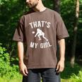 That's My Girl Volleyball Dad Of A Volleyball Player Father Men's Comfort Colors T-Shirt Espresso