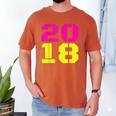 2018 Big Neon Numbers For The New Year Or Graduation Men's Comfort Colors T-Shirt Yam