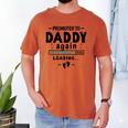 2nd Baby Announcement For Dad Promoted To Daddy Again 2026 Men's Comfort Colors T-Shirt Yam