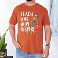 Autism Awareness Ribbon Mom Dad Kids Autistic Support Autism Men's Comfort Colors T-Shirt Yam
