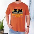 Best Cat Dad Ever Retro Style Cats Lover Men's Comfort Colors T-Shirt Yam