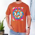 Best Dad Ever Colorful Tie Dye Fathers Day Men's Comfort Colors T-Shirt Yam