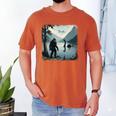 Bigfoot Sasquatch & Loch Ness Monster Introvert Bruh Men's Comfort Colors T-Shirt Yam