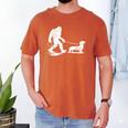 Bigfoot Walking Dachshund Tee Wiener Dog Dad Men's Comfort Colors T-Shirt Yam