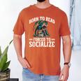 Born To Read Forced To Socialize Dragon Books Reading Men's Comfort Colors T-Shirt Yam