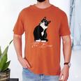 Boss Tuxedo Cat Lovers Tee Shirt For Mom Dad Men's Comfort Colors T-Shirt Yam