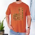 Camo Cat Treat Dealer American Flag US Cat Dad 4th Of July For Men Women Men's Comfort Colors T-Shirt Yam