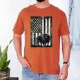 Camo USA Flag Bison Camouflage Hunting Wildlife Hunter Dad Men's Comfort Colors T-Shirt Yam