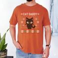 Cat Daddy Ugly Christmas Sweater Pajama Kitty Cat Lover Xmas Men's Comfort Colors T-Shirt Yam