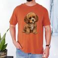 Cavapoo Breed Pet Lover Art Dog For Mom Dad Kids Men's Comfort Colors T-Shirt Yam