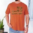 Cheer Dad Camo American Flag Cheerleader Supporter Men's Comfort Colors T-Shirt Yam