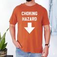 Choking Hazard Adult Dad Joke Men's Comfort Colors T-Shirt Yam Choking Hazard Adult Dad Joke Men's Comfort Colors T-Shirt Yam